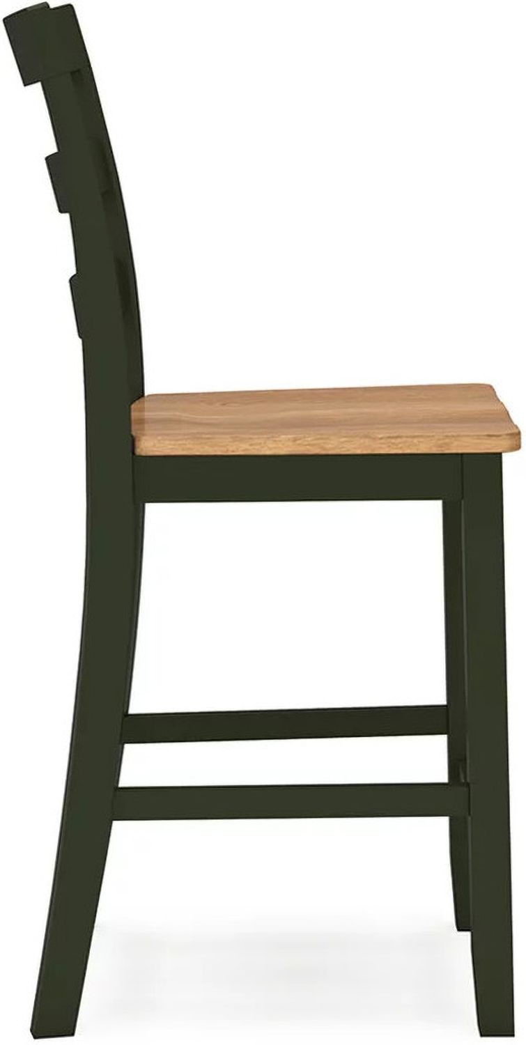 Gesthaven Counter Height Dining Room Set In Natural and Green D401D2