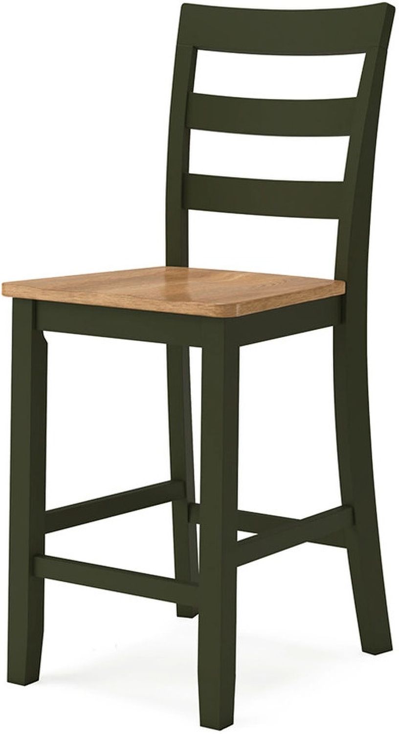 Gesthaven Counter Height Dining Room Set In Natural and Green D401D2