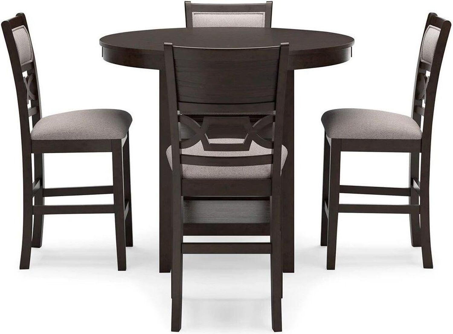 Langwest Counter Height Dining Table and 4 Barstools In Brown D422223