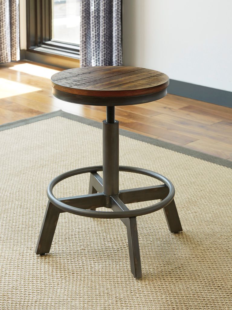 Torjin Brown and Gray Stool Set of 2 D440024