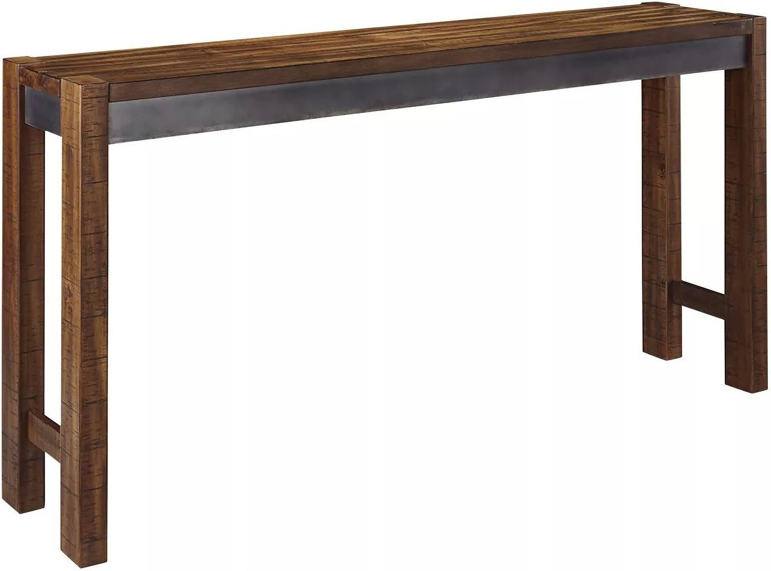 Torjin Brown and Gray Long Counter Height Dining Table D44052
