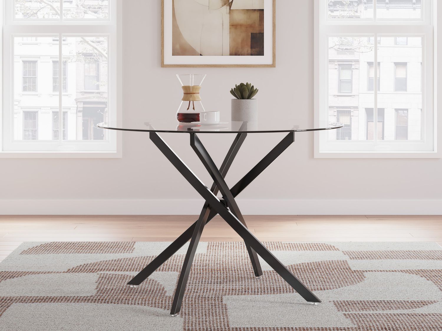 Pharwynn Dining Table In Black D44615