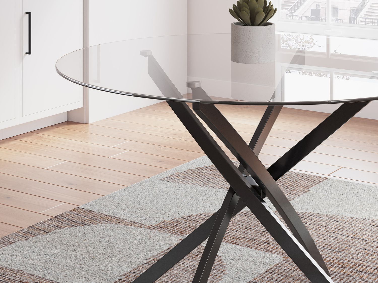 Pharwynn Dining Table In Black D44615