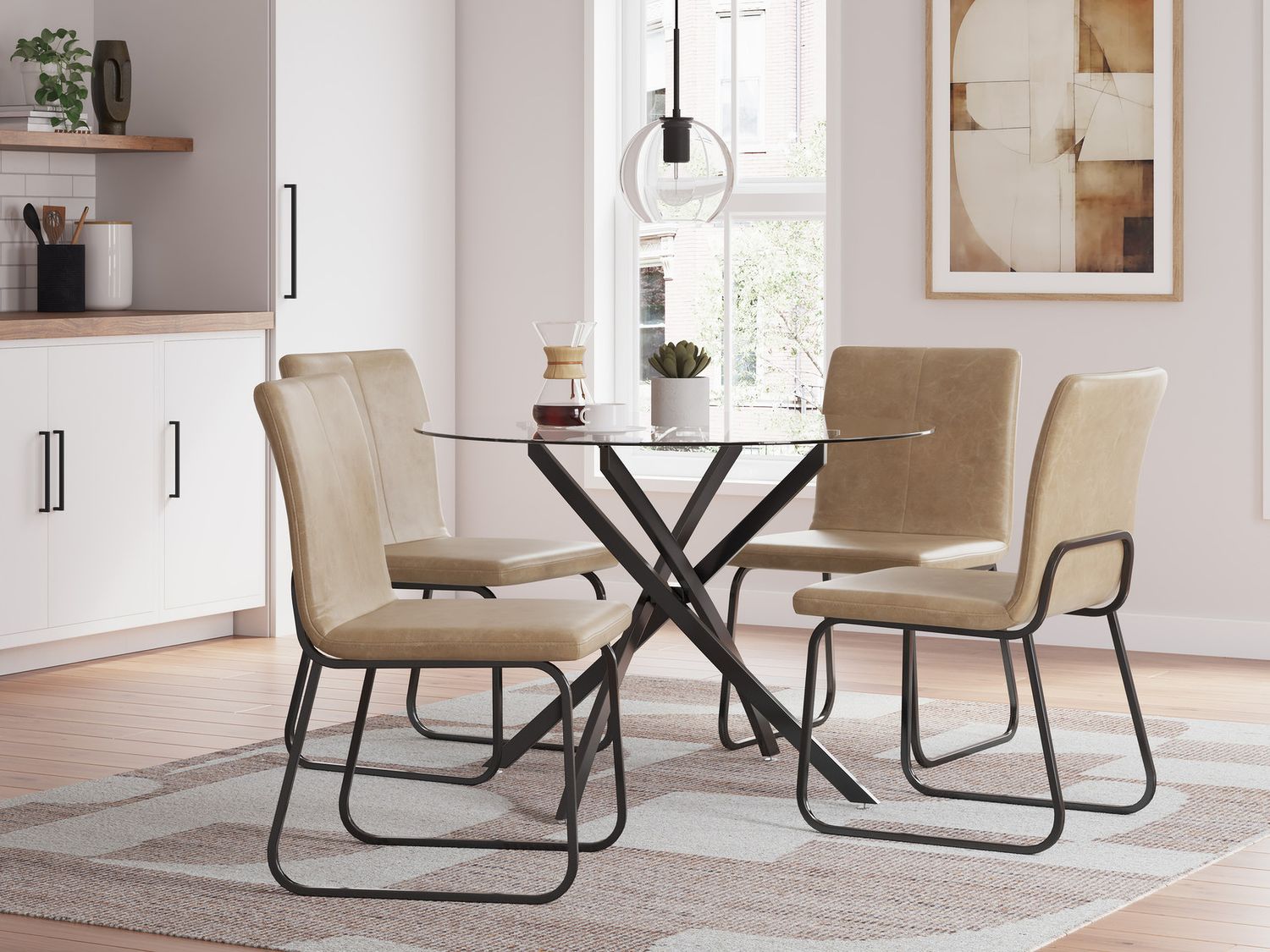 Pharwynn Dining Table In Black D44615