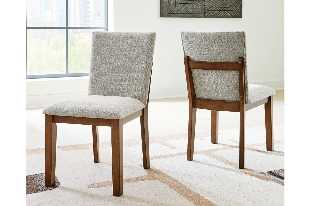 Kraeburn Dining Chair Set of 2 In Beige and Brown D49601