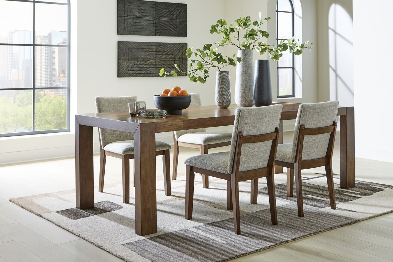 Kraeburn Dining Chair Set of 2 In Beige and Brown D49601