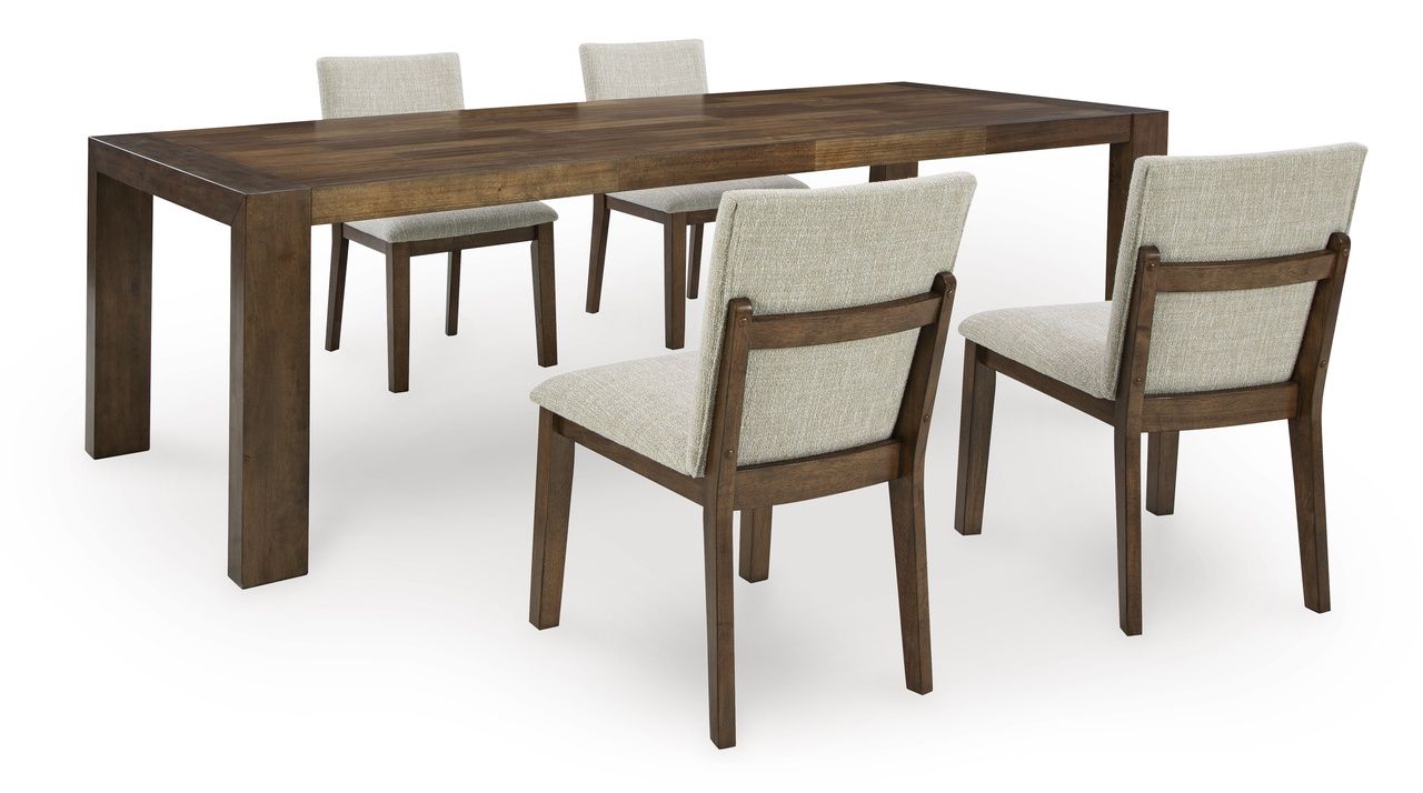 Kraeburn Dining Chair Set of 2 In Beige and Brown D49601