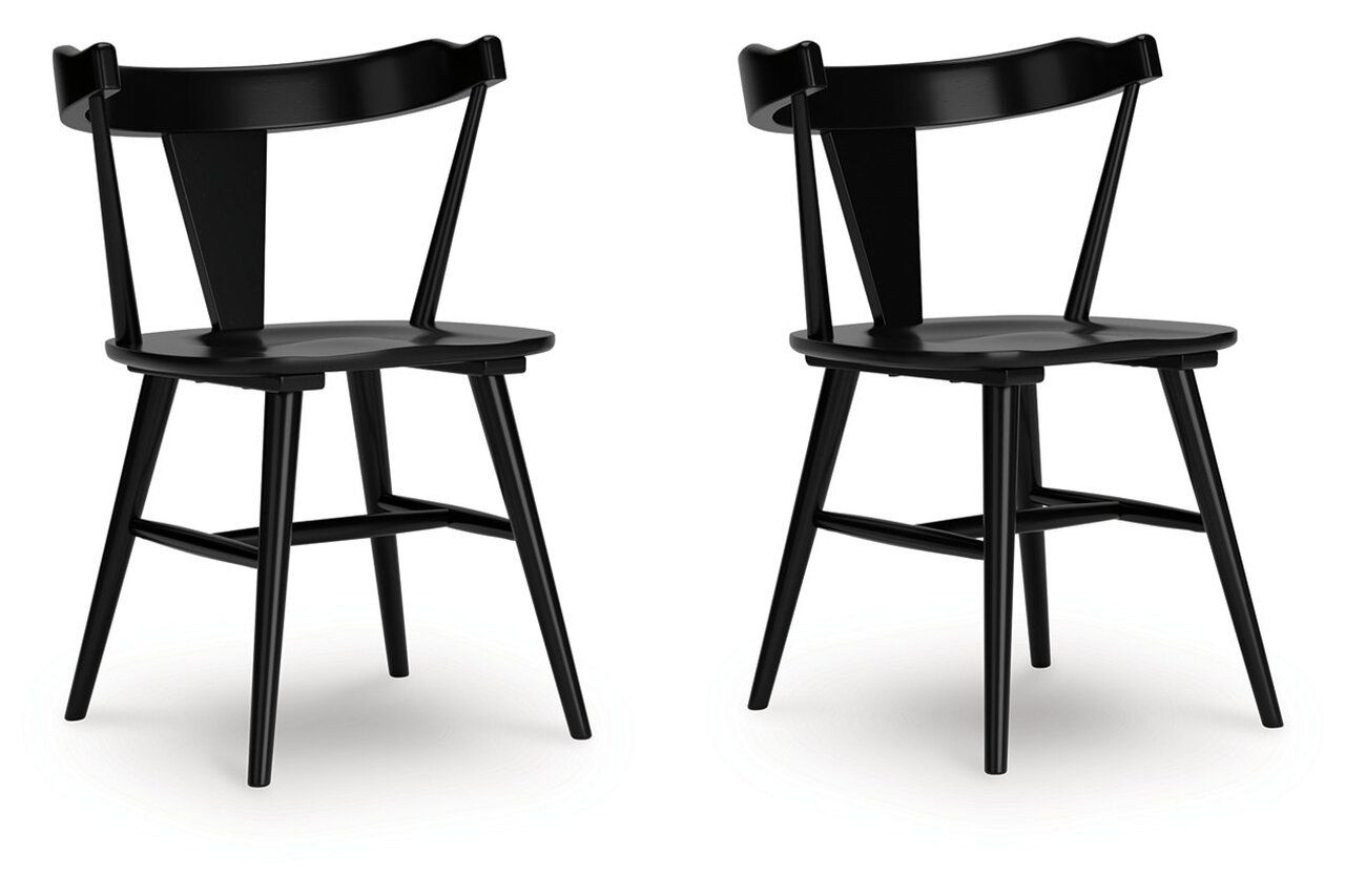 Gretlynn Dining Chair Set of 2 In Black and Natural D50102X2