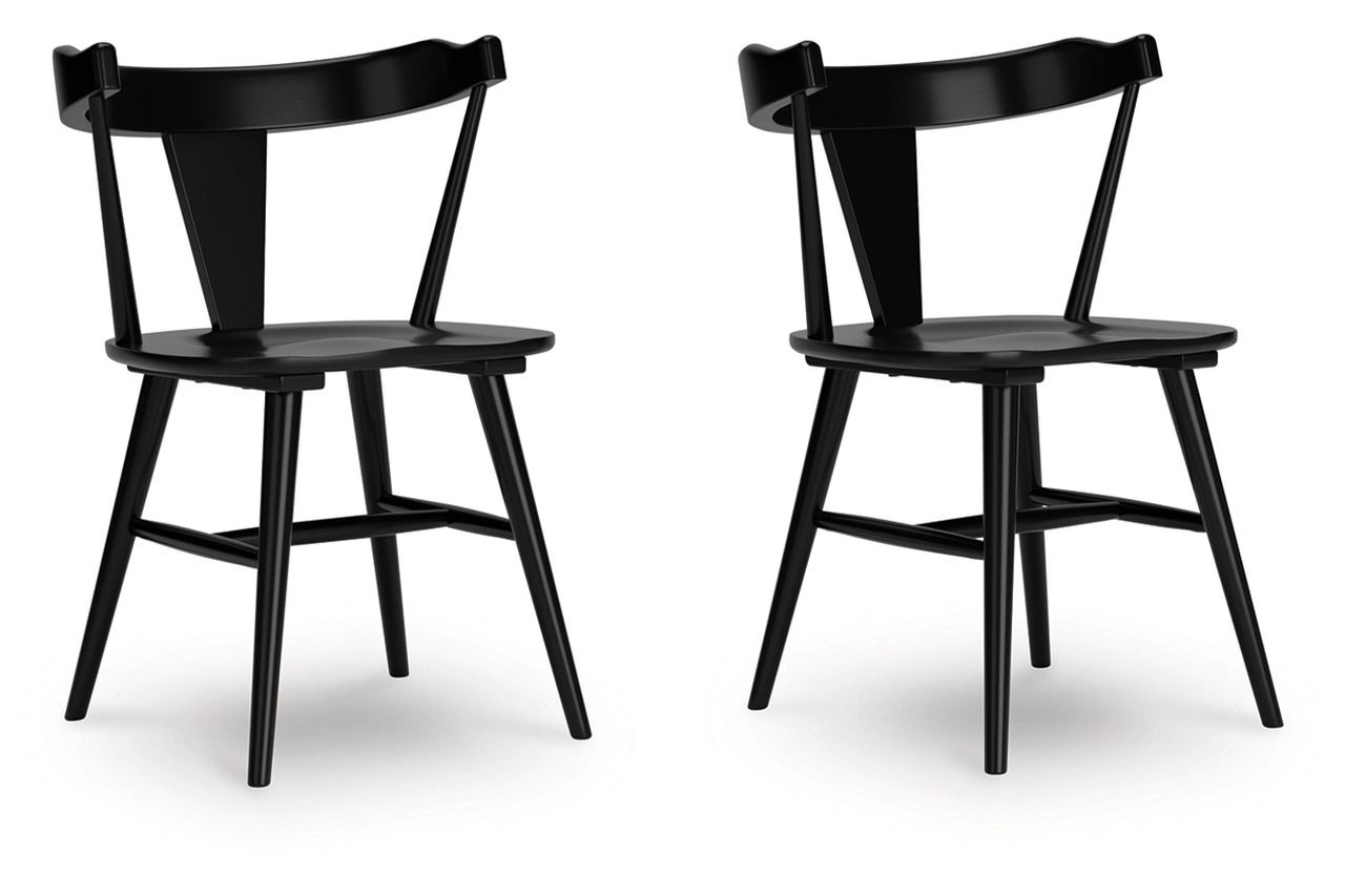 Gretlynn 5-Piece Dining Room Set In Black and Natural D501D3