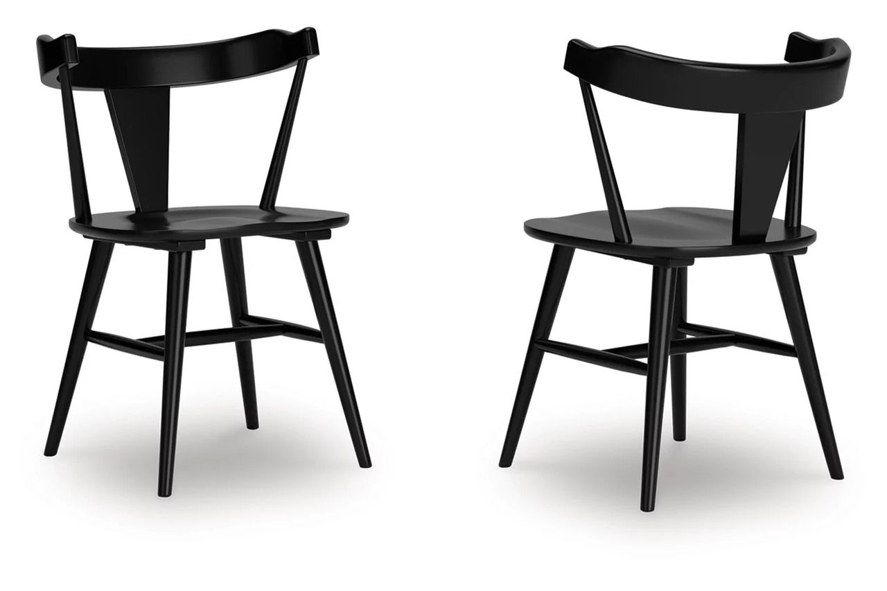 Gretlynn 5-Piece Dining Room Set In Black and Natural D501D3