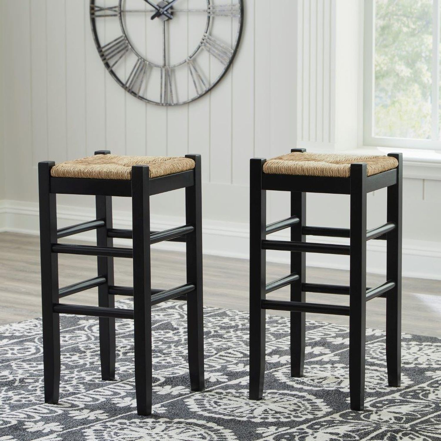 Mirimyn Black Tall Stool Set Of 2 D508130