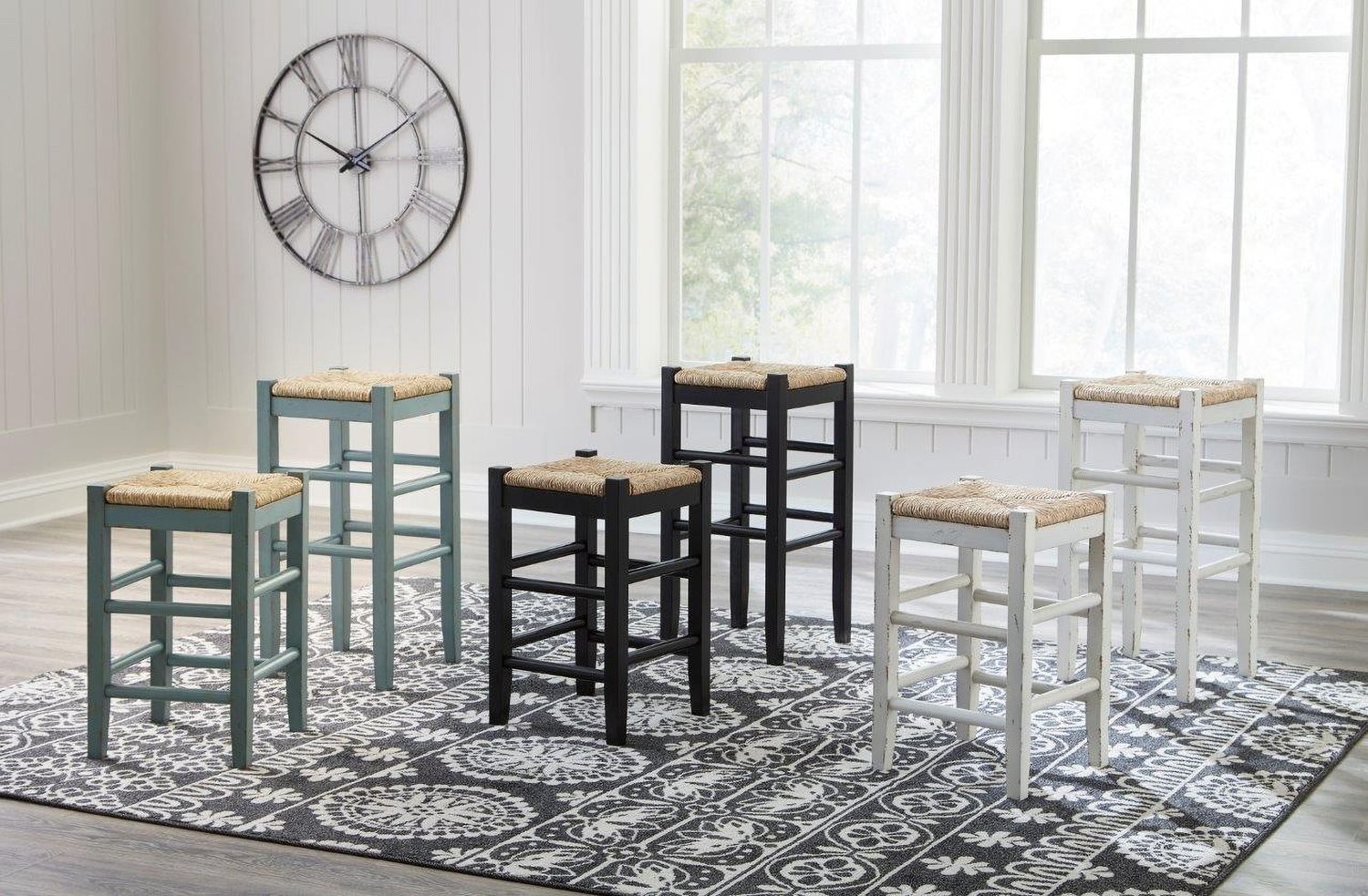 Mirimyn Black Tall Stool Set Of 2 D508130