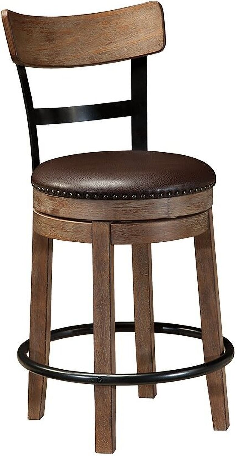 Pinnadel Upholstered Swivel Counter Stool D542124