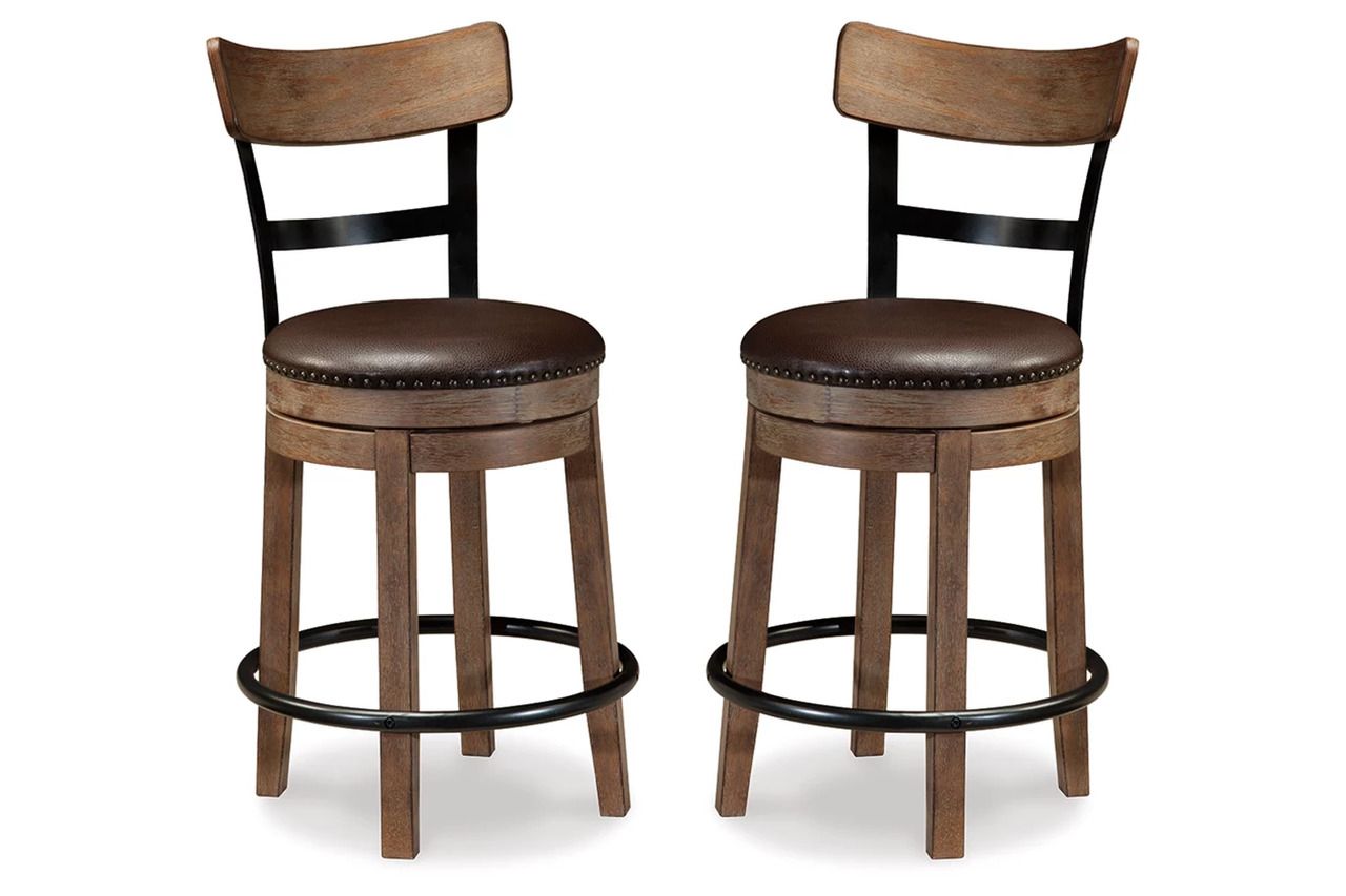 Pinnadel Upholstered Swivel Counter Stool D542124