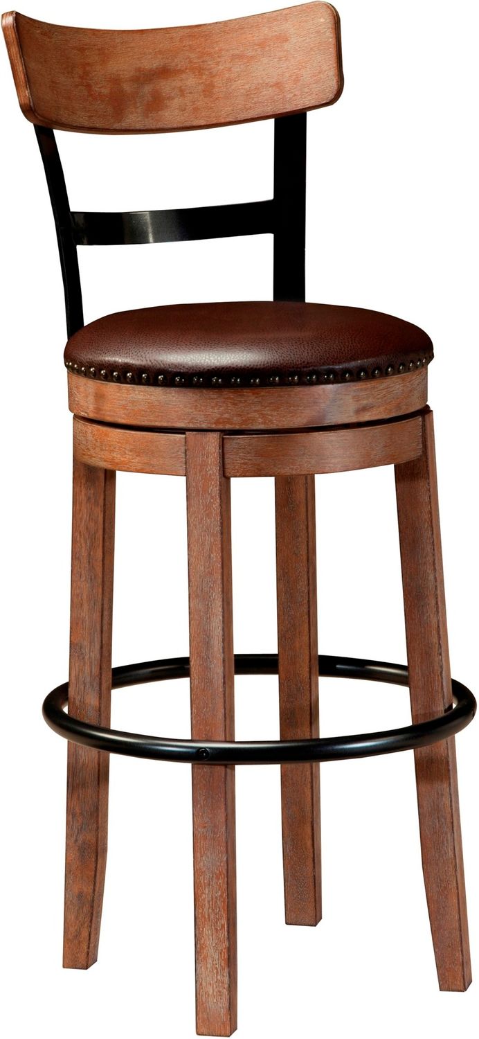 Pinnadel Tall Upholstered Swivel Barstool D542130
