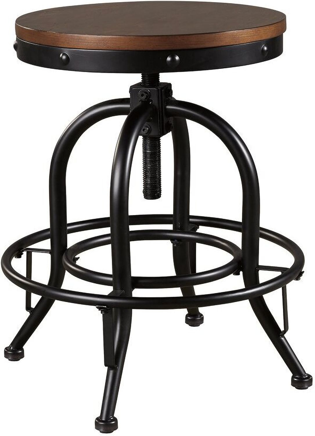 Valebeck Brown Swivel Barstool Set of 2 D546224