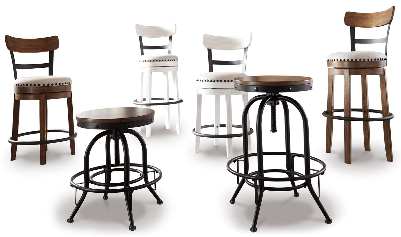 Valebeck Brown Swivel Barstool Set of 2 D546224