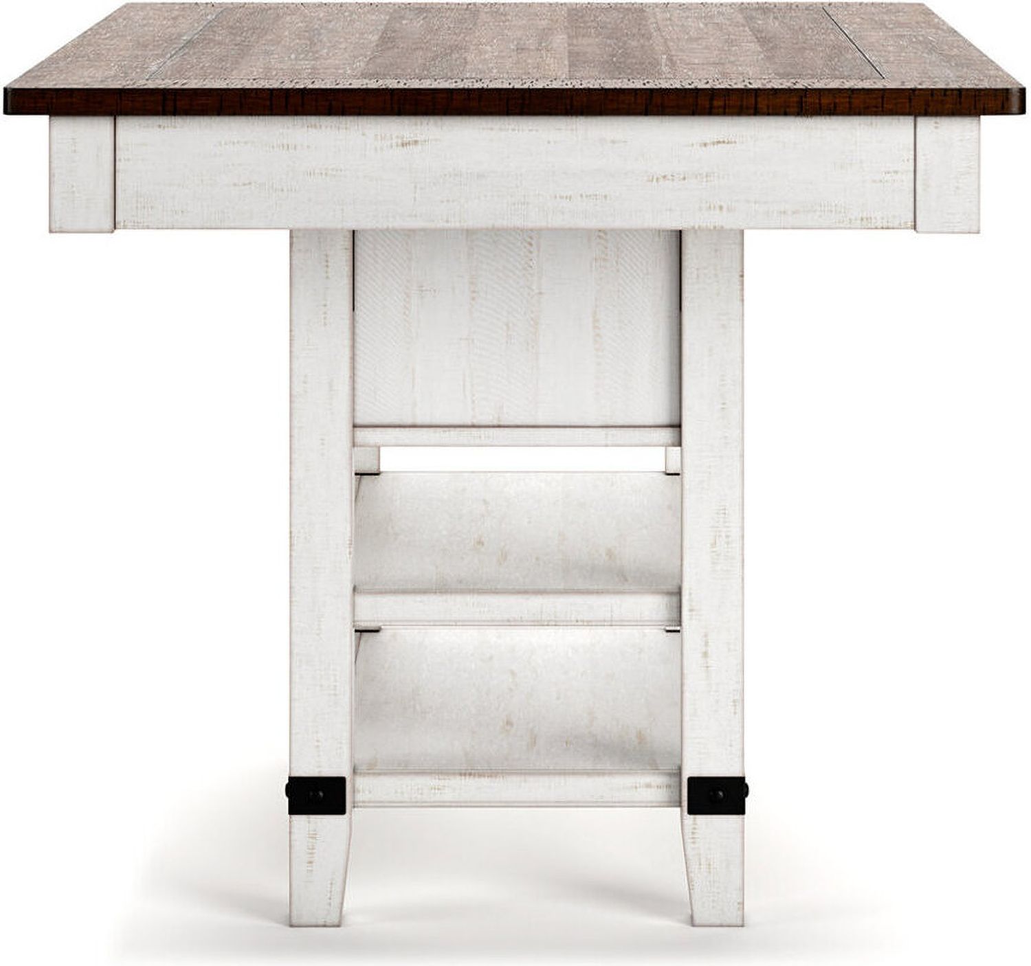 Valebeck White And Brown Rectangular Dining Room Counter Table D54632