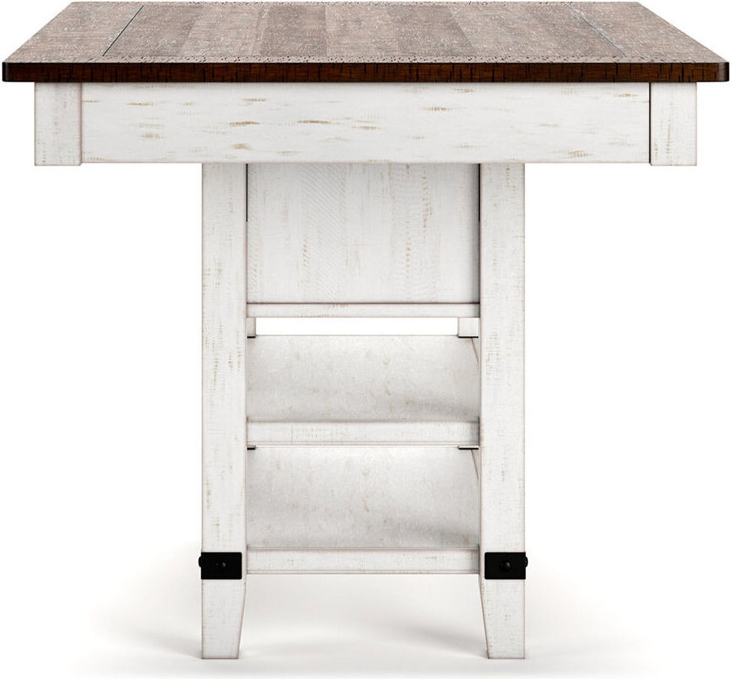Valebeck White And Brown Rectangular Dining Room Counter Table D54632