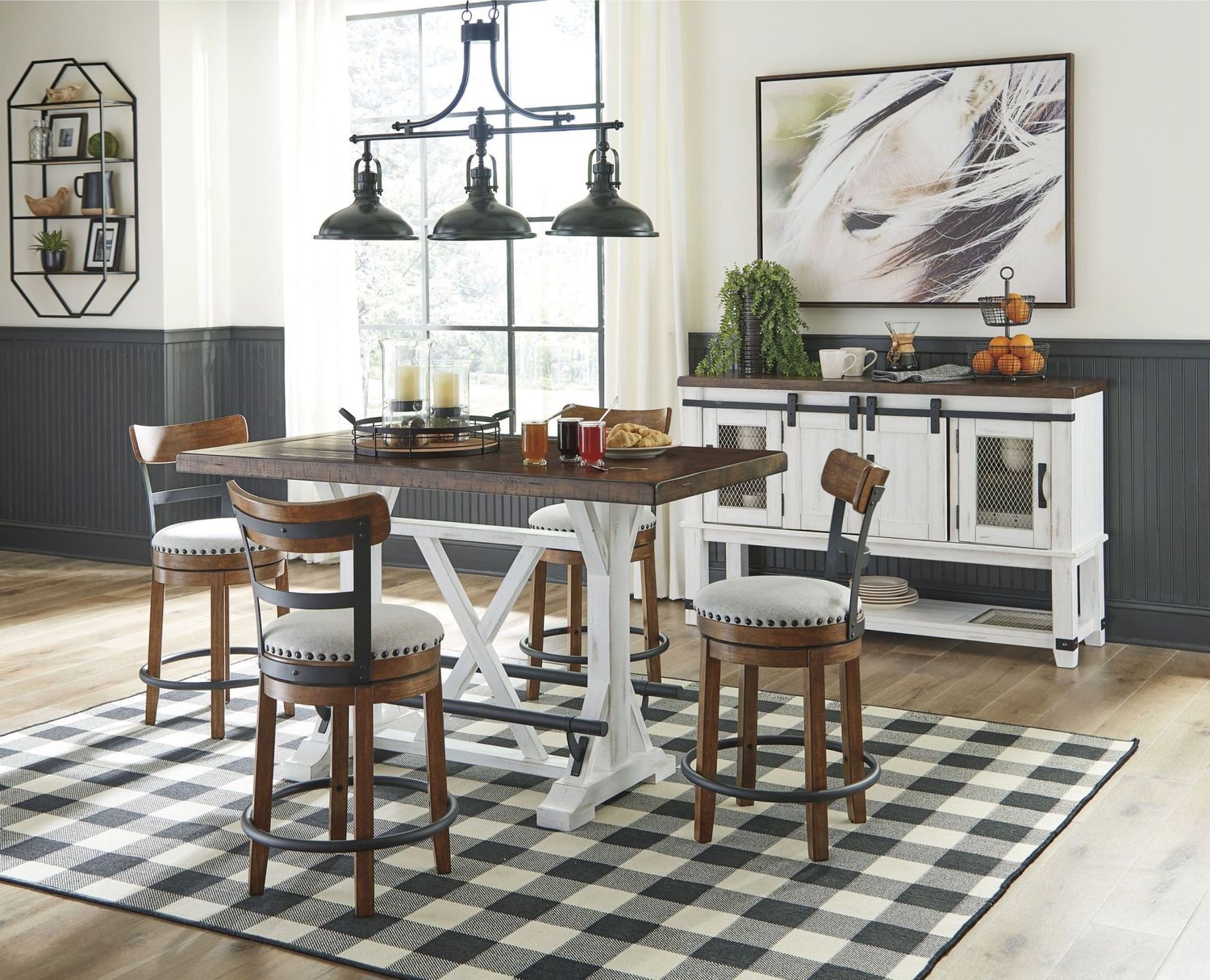 Valebeck Beige Counter Height Barstool D546424