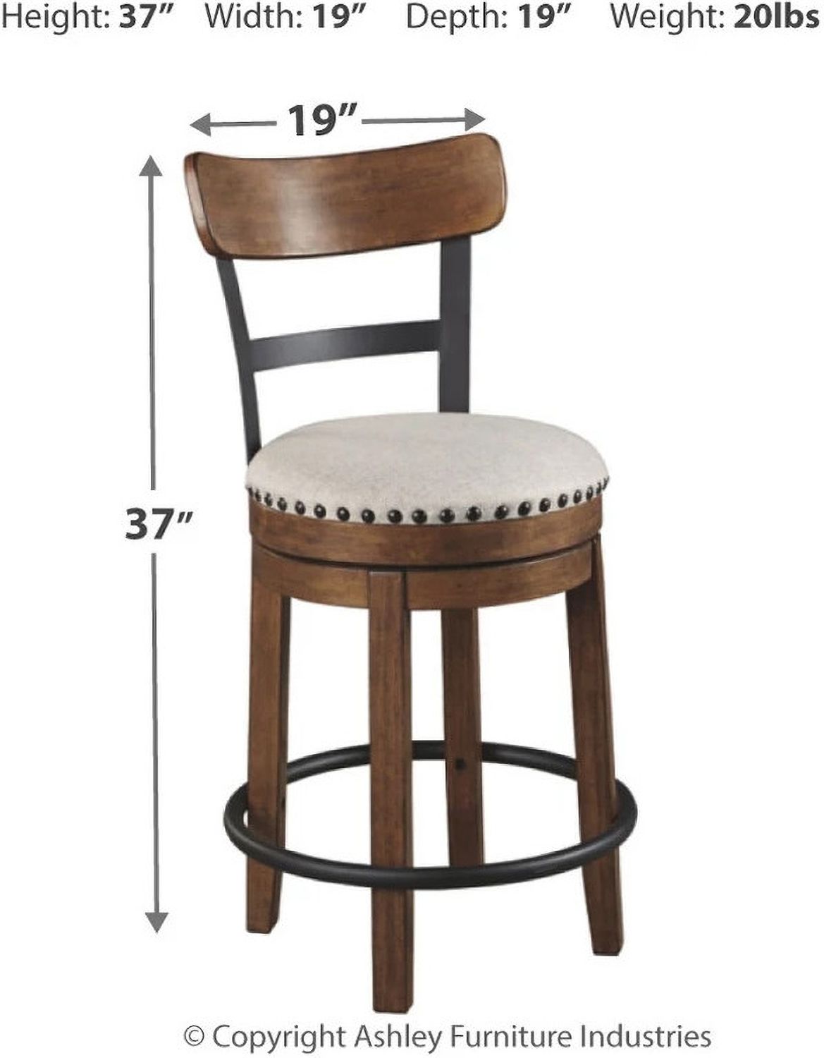 Valebeck Beige Counter Height Barstool D546424