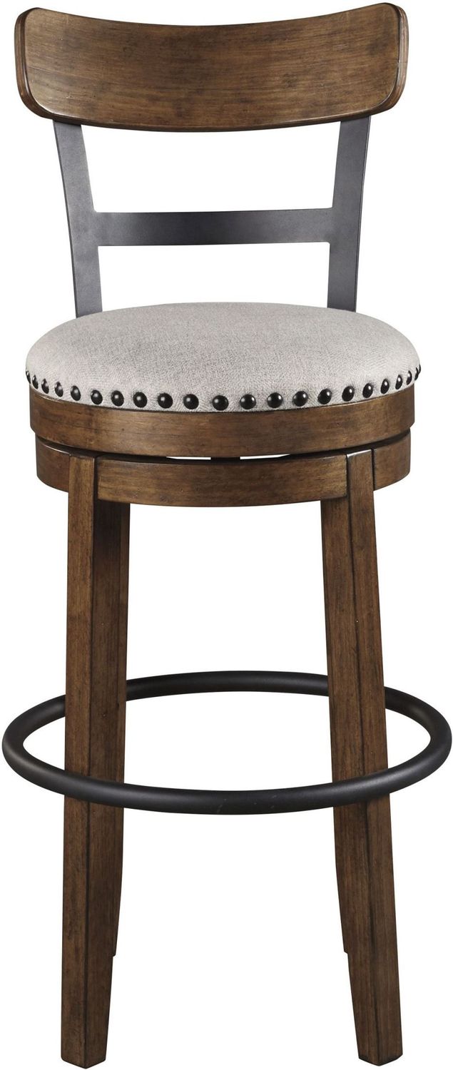 Valebeck Beige Tall Upholstered Swivel Barstool D546430