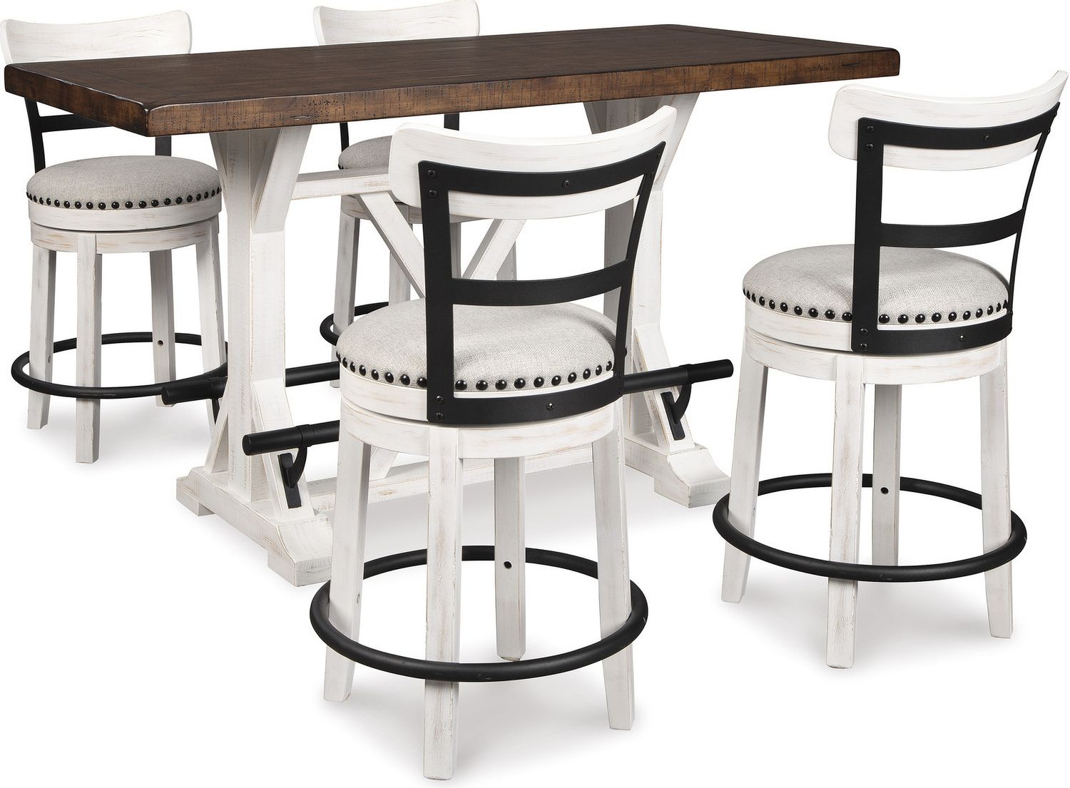Valebeck Linen Counter Height Barstool D546524