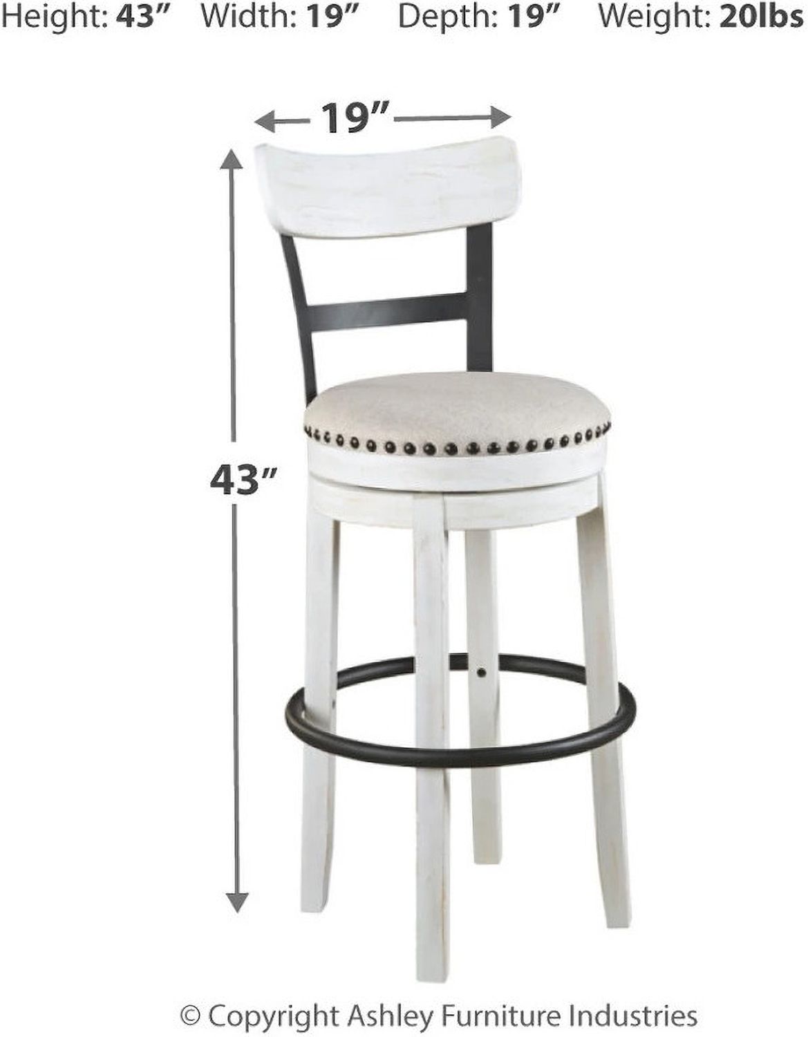 Valebeck Linen Tall Upholstered Swivel Barstool D546530