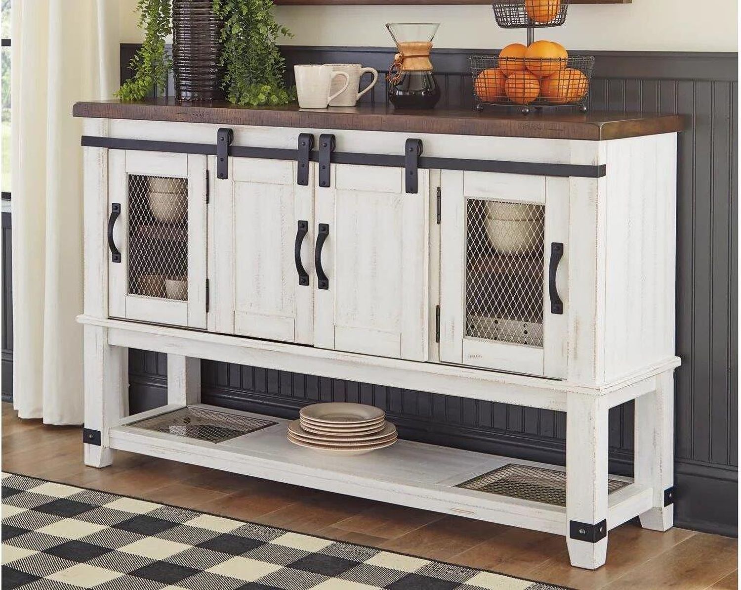 Valebeck White and Brown Server D54660