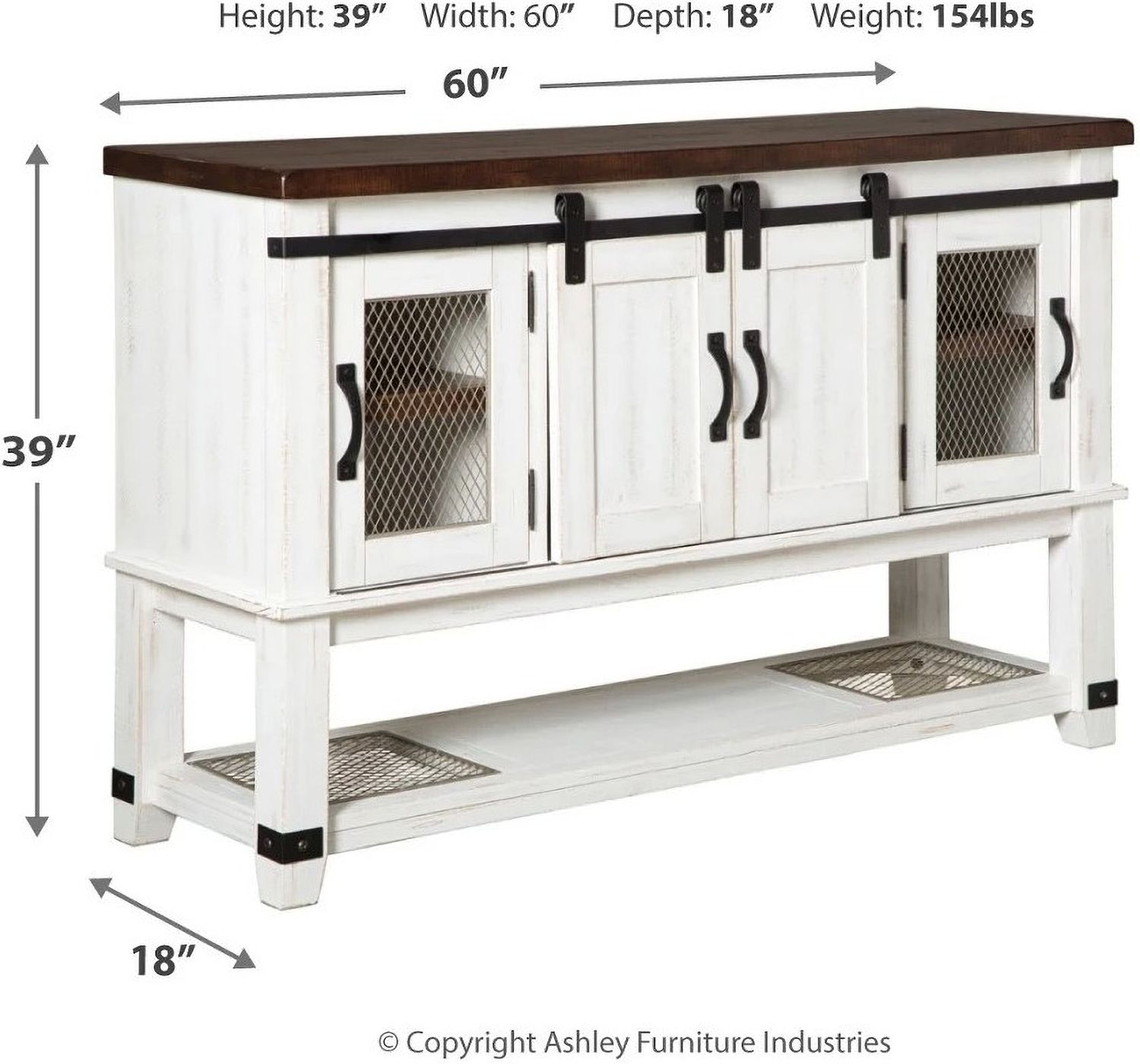 Valebeck White and Brown Server D54660