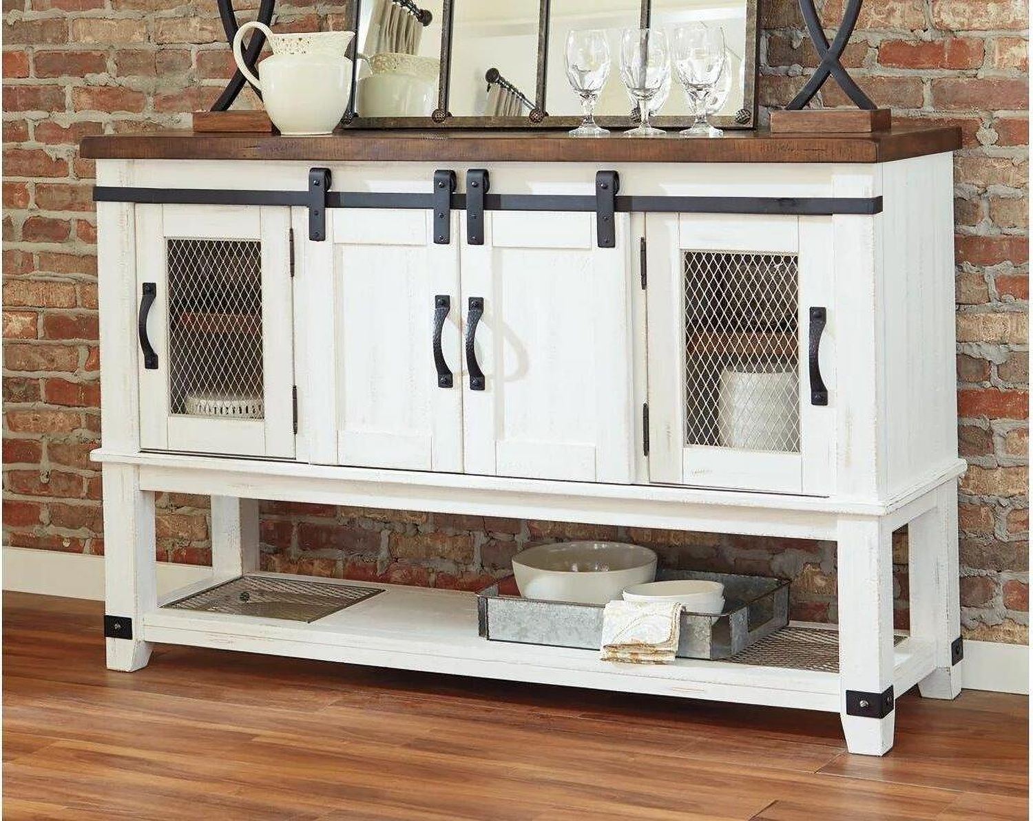 Valebeck White and Brown Server D54660