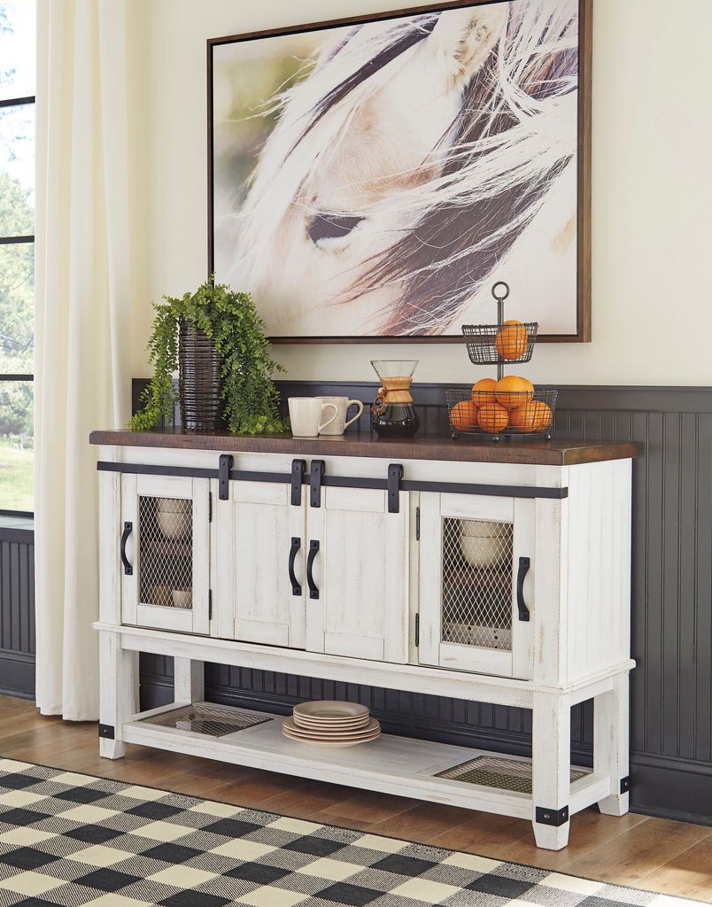 Valebeck White and Brown Server D54660