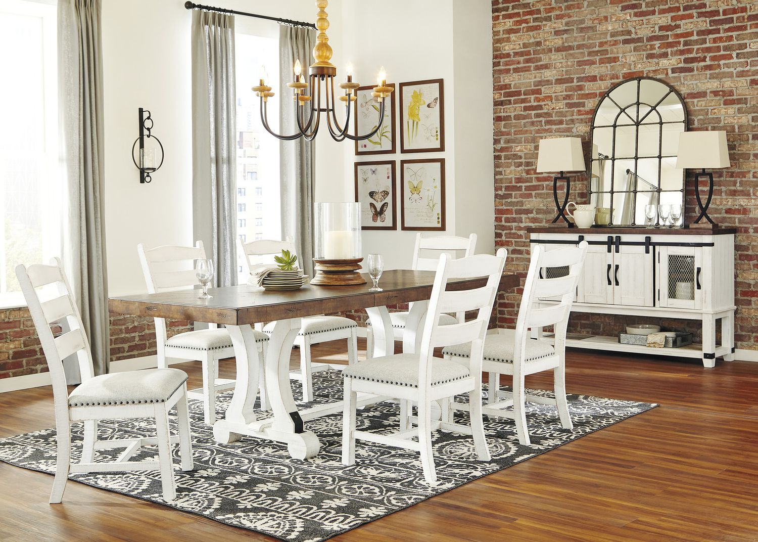 Valebeck White and Brown Server D54660