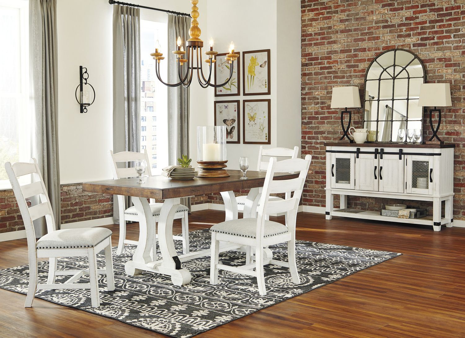 Valebeck White and Brown Server D54660