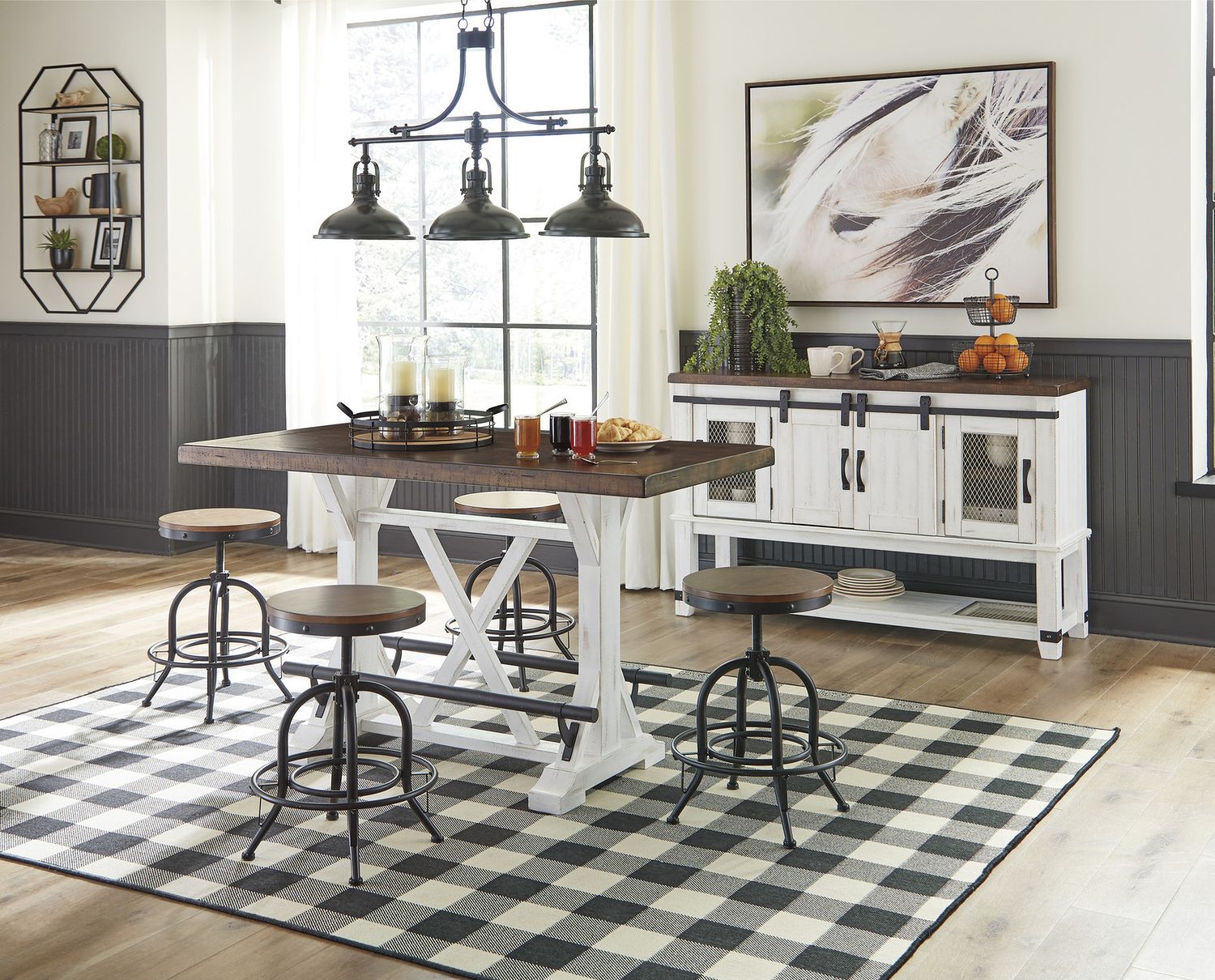 Valebeck White and Brown Server D54660