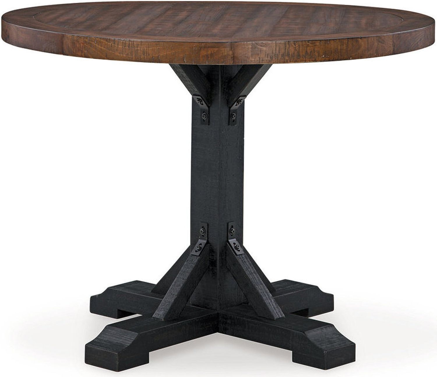 Valebeck Counter Height Dining Table In Black and Brown D546D21