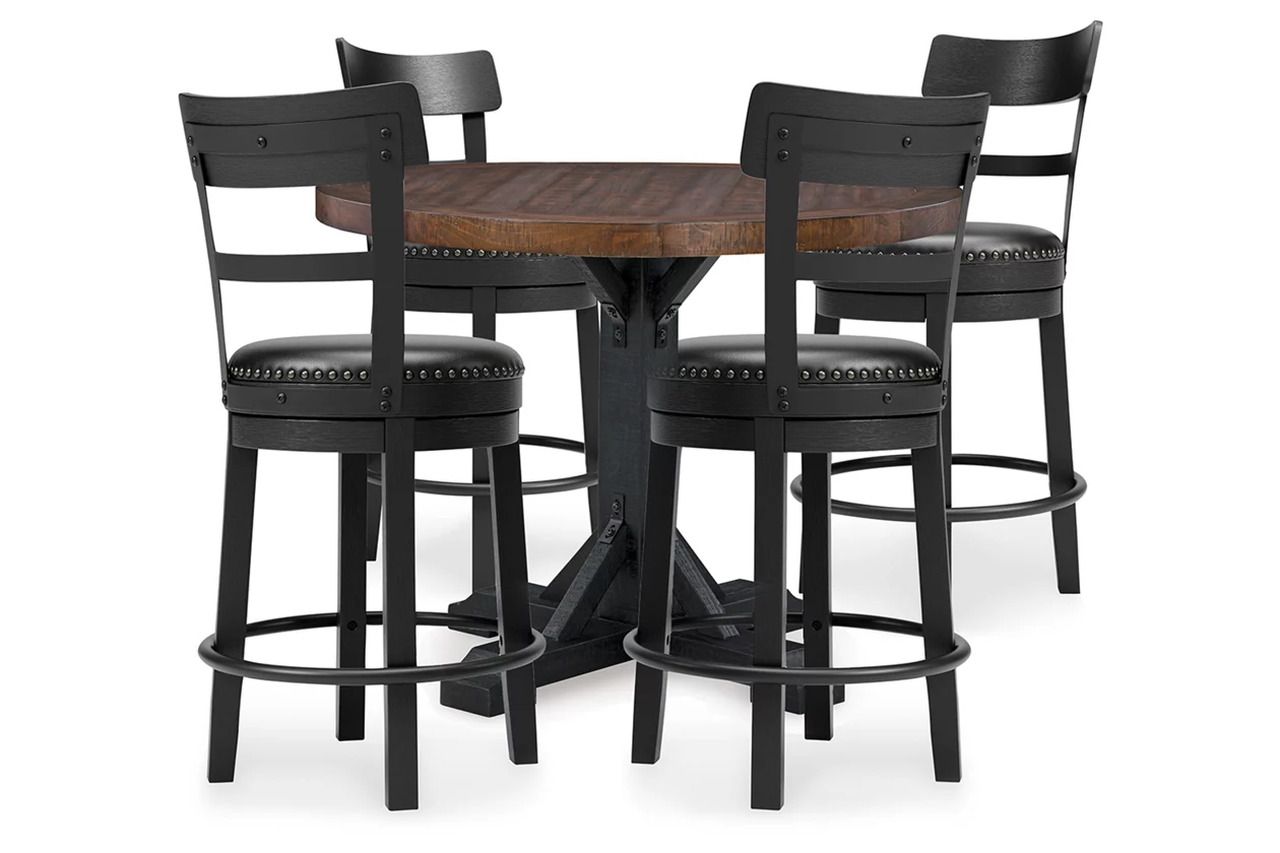Valebeck Counter Height Dining Room Set In Multi D546D25