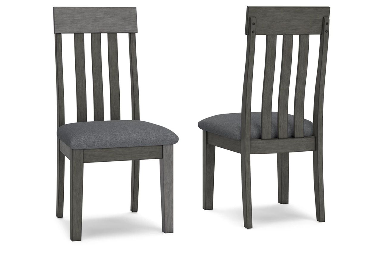 Hallanden Two-tone Gray Dining Upholstered Side Chair Set of 2 D58901