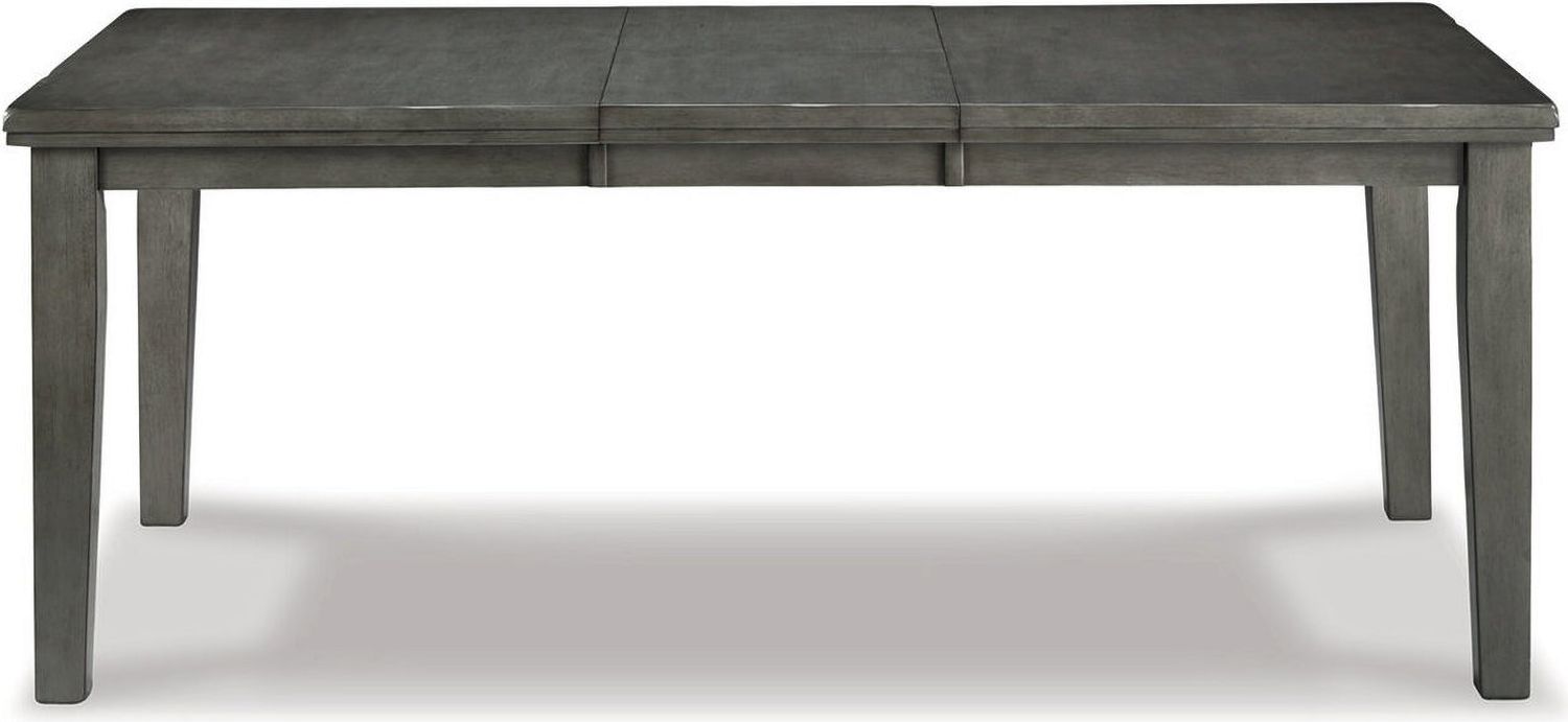 Hallanden Gray Rectangular Dining Room Butterfly Extendable Table D58935
