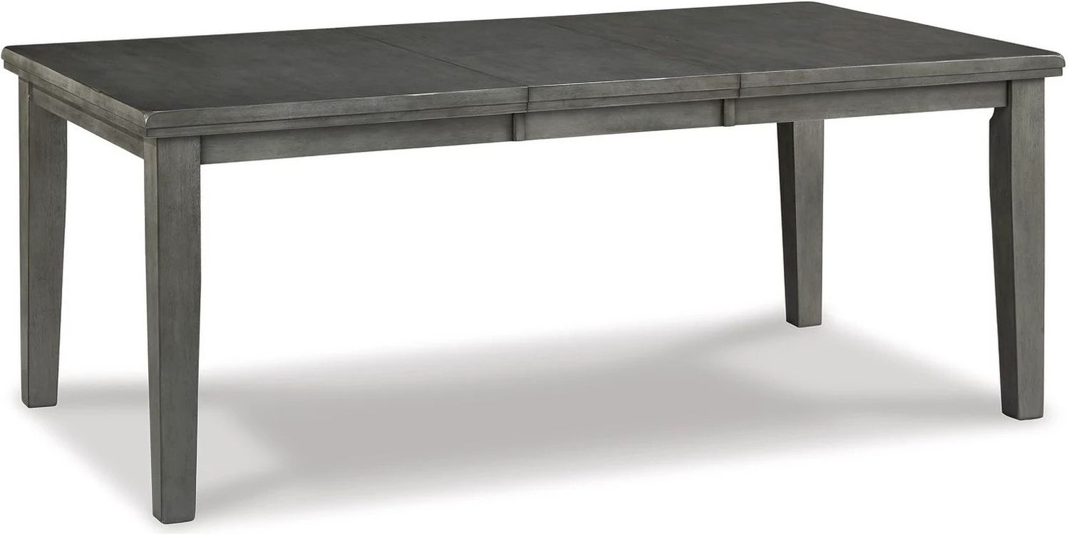 Hallanden Gray Rectangular Dining Room Butterfly Extendable Table D58935