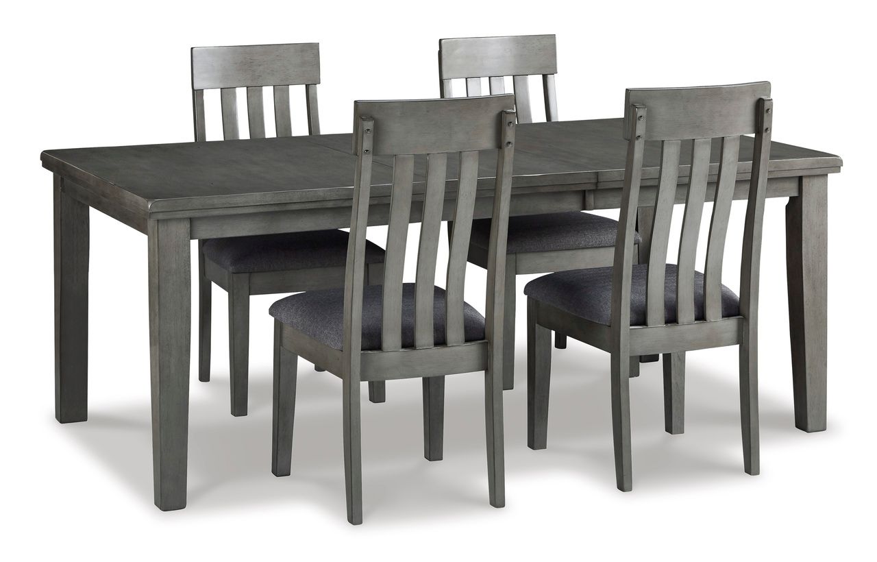 Hallanden Gray Rectangular Dining Room Butterfly Extendable Table D58935