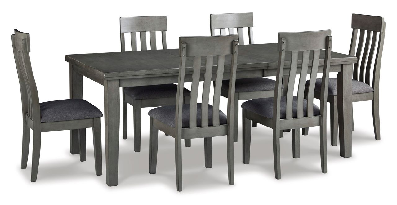 Hallanden Gray Rectangular Dining Room Butterfly Extendable Table D58935