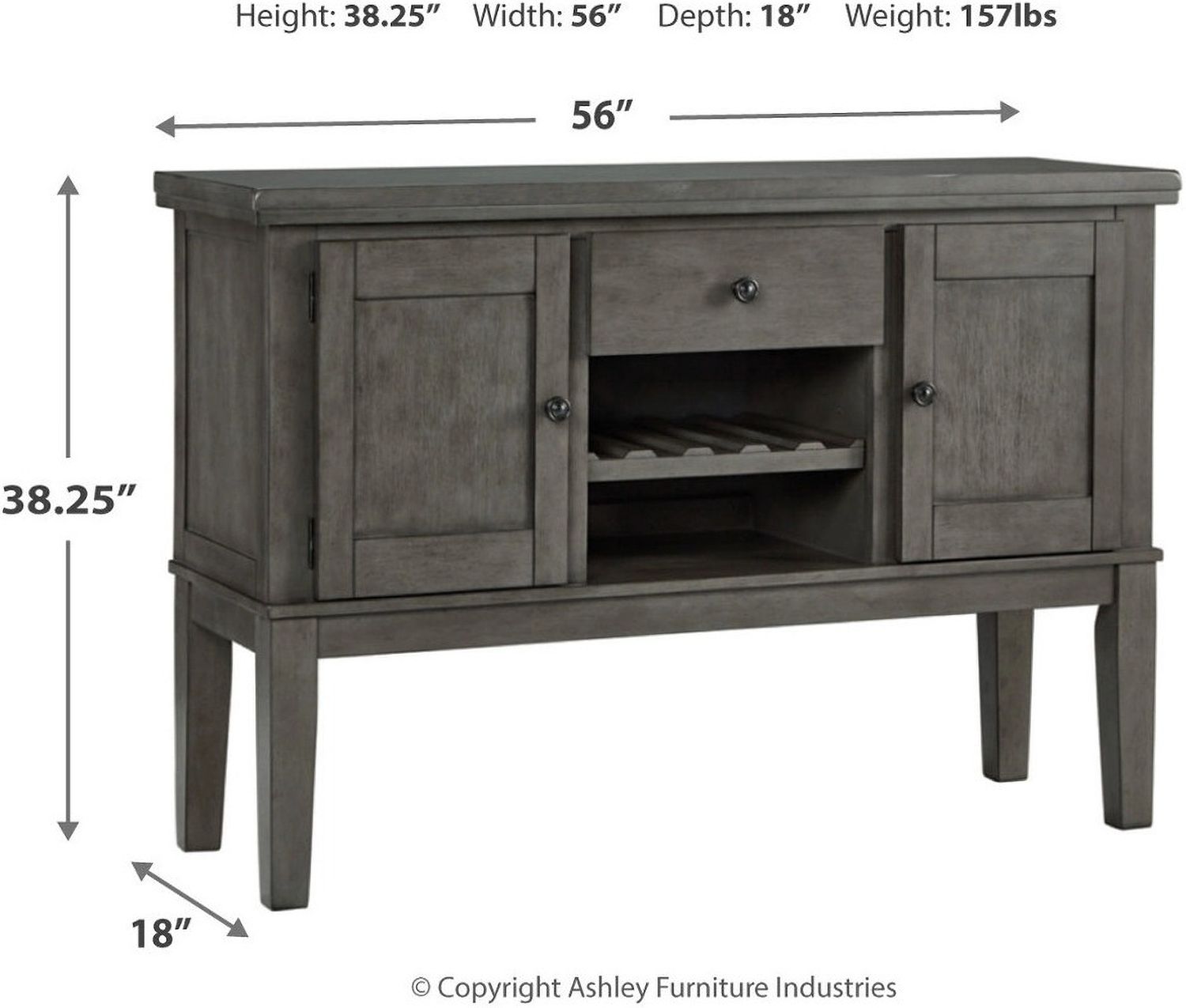 Hallanden Gray Dining Room Server D58960