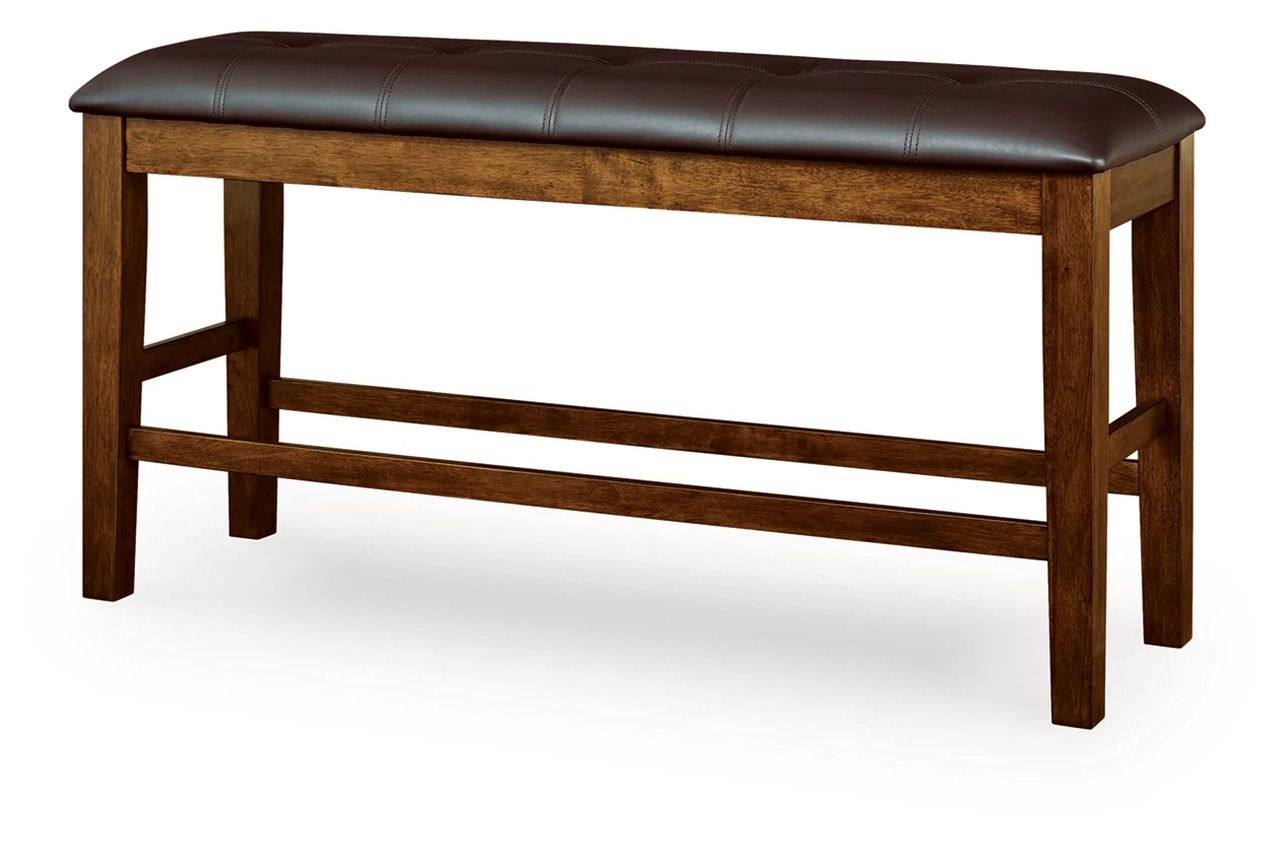 Ralene Counter Height Dining Bench In Medium Brown D59409