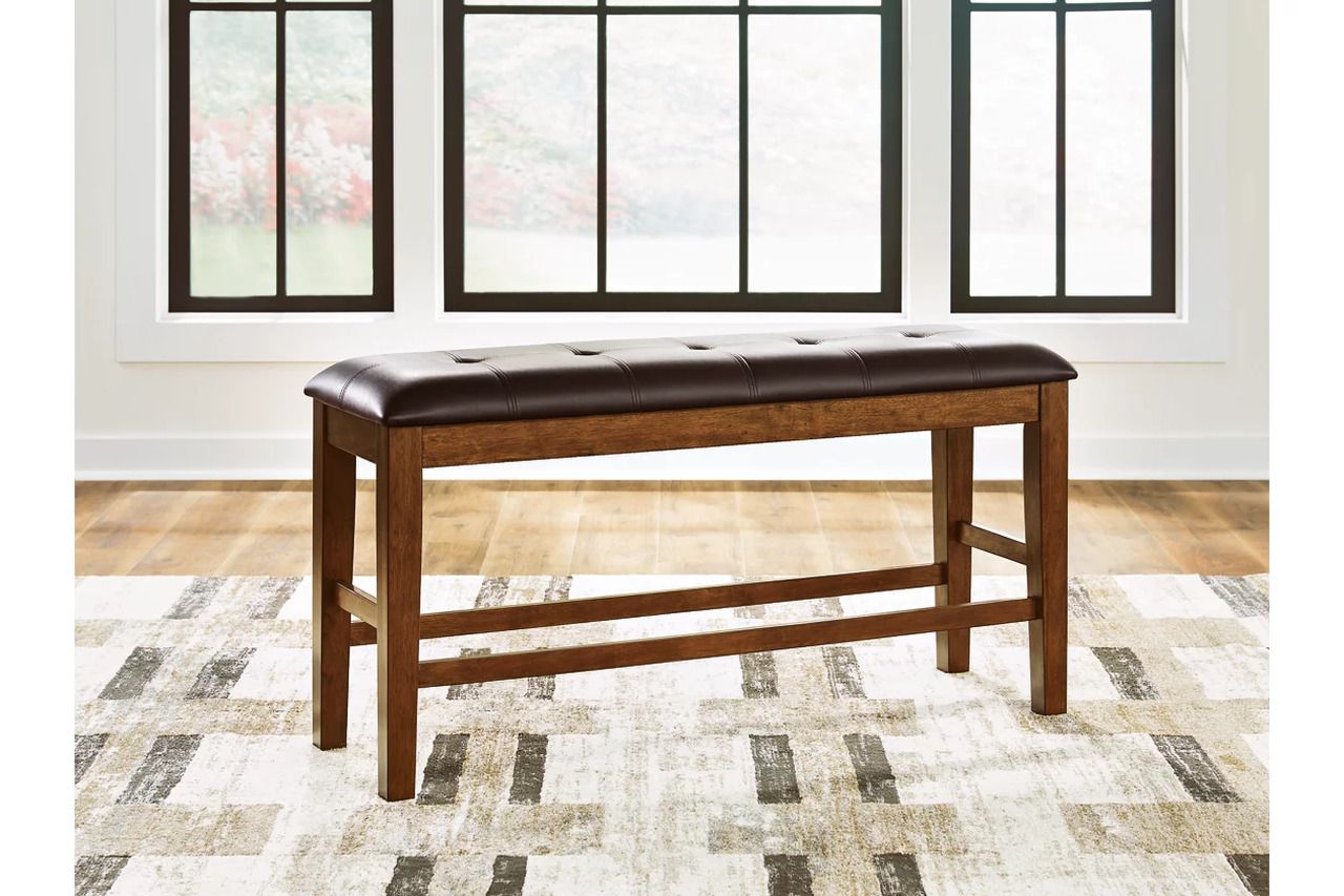 Ralene Counter Height Dining Bench In Medium Brown D59409