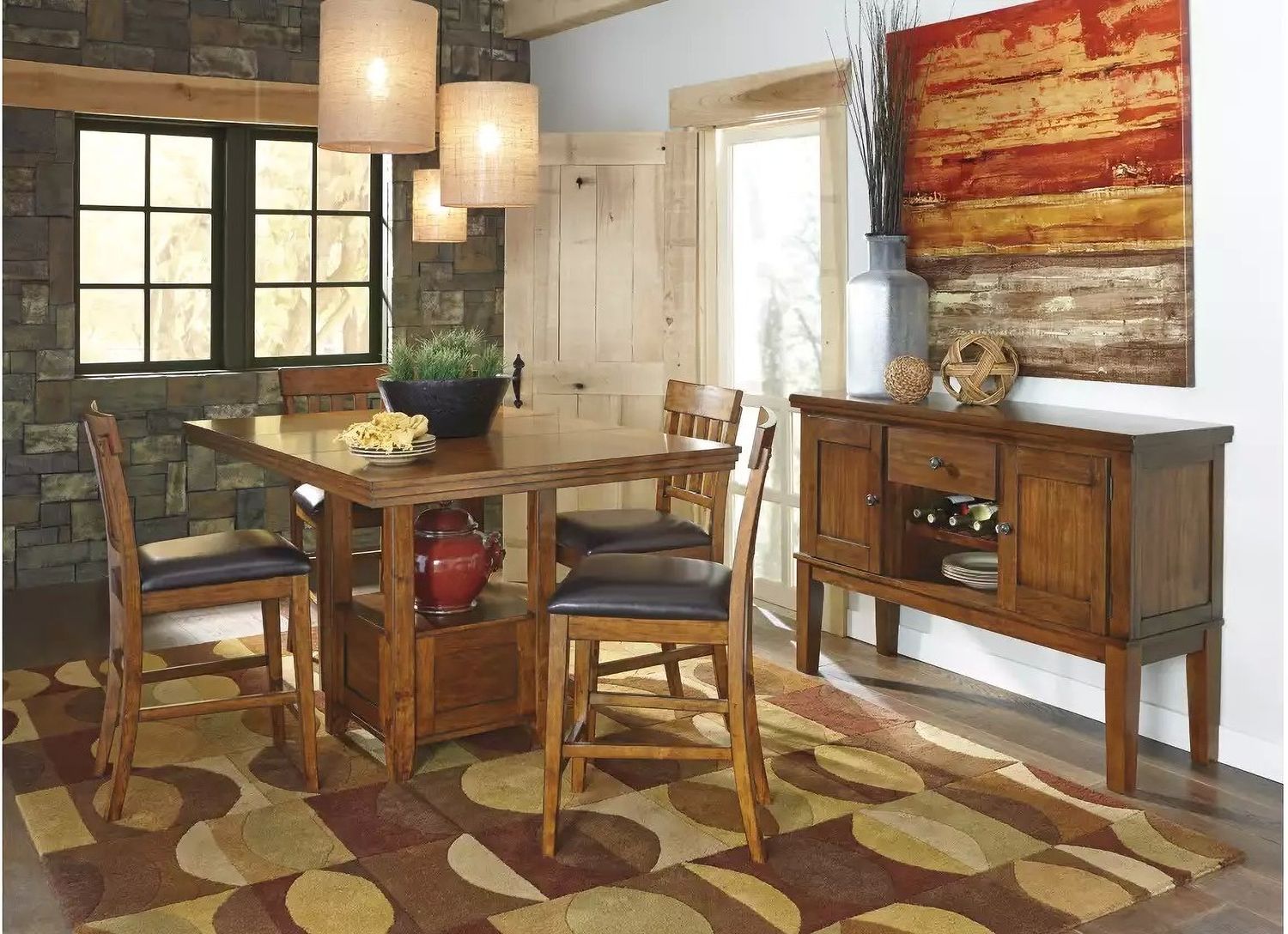 Ralene Upholstered Counter Stool Set of 2 D594124