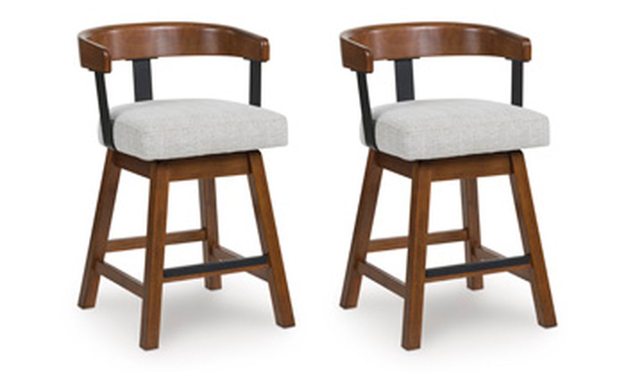 Ralene Counter Height Barstool Set of 2 In Medium Brown D594224