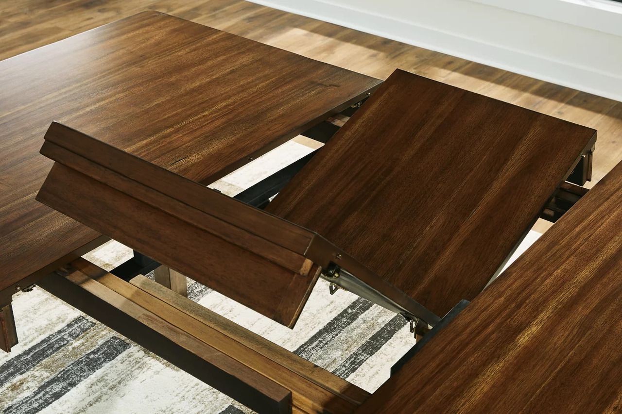 Ralene Counter Height Dining Extension Table In Medium Brown D59432