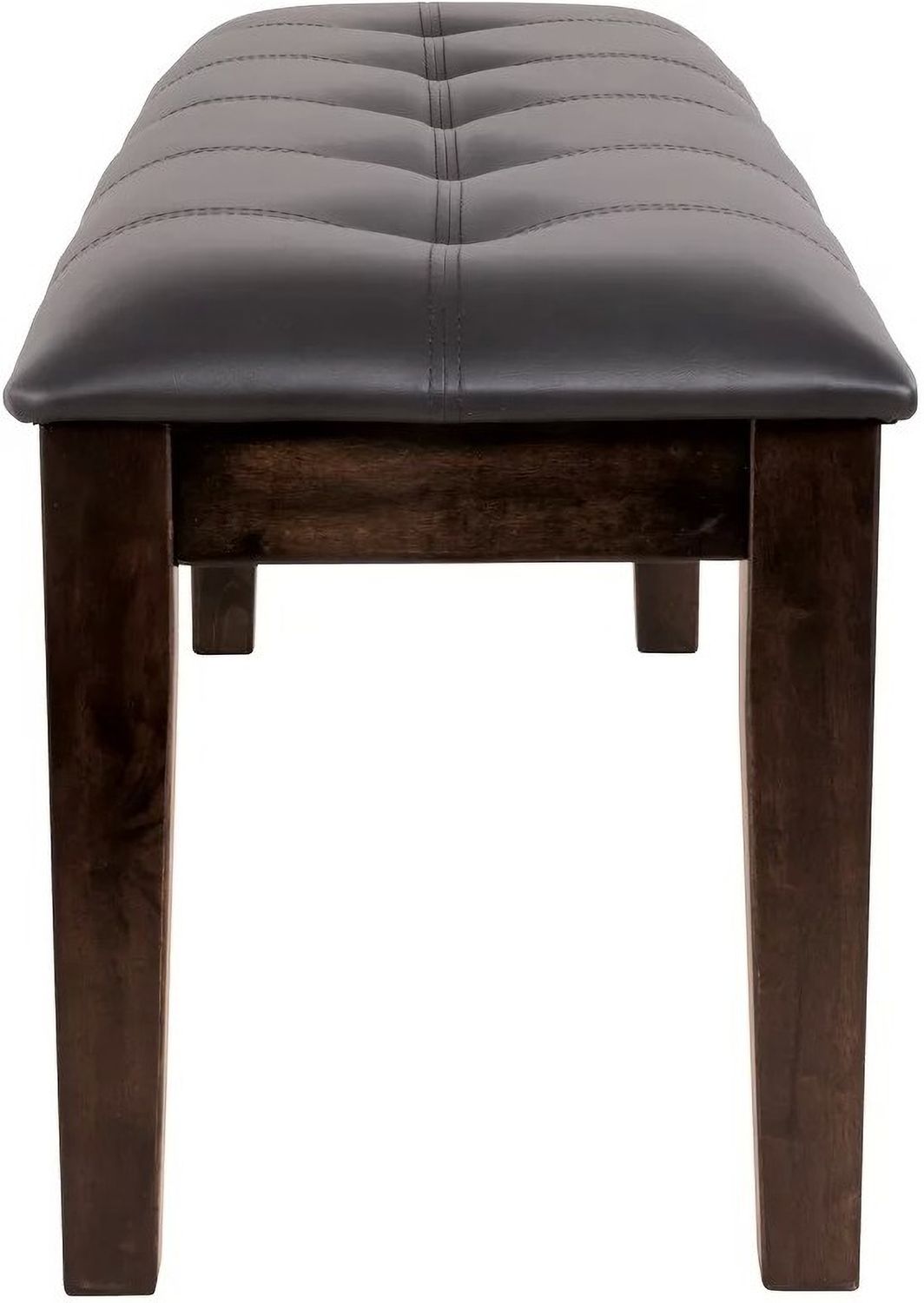Haddigan Dark Brown Large Upholstered Dining Room Bench D59600