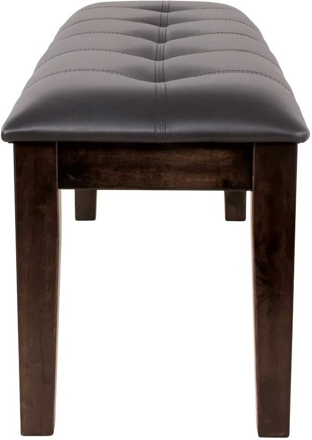 Haddigan Dark Brown Large Upholstered Dining Room Bench D59600